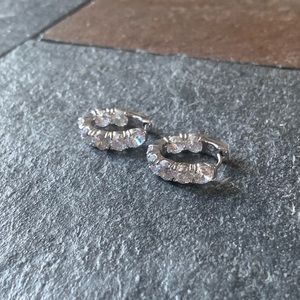 Sterling silver and CZ earrings
